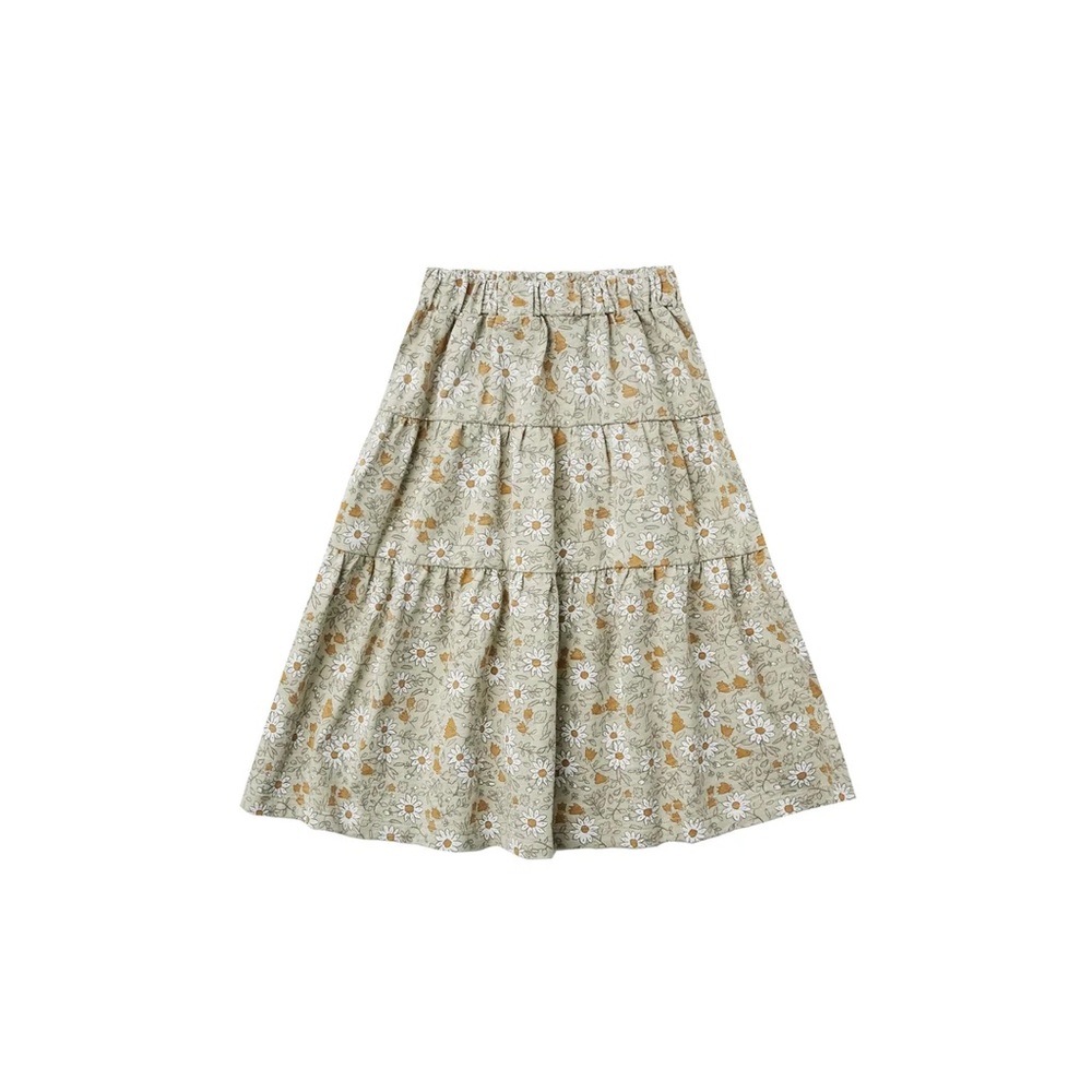 Rylee & Cru Agave Wildflowers Dolly Cotton Midi Skirt Girls Size 8-9 years